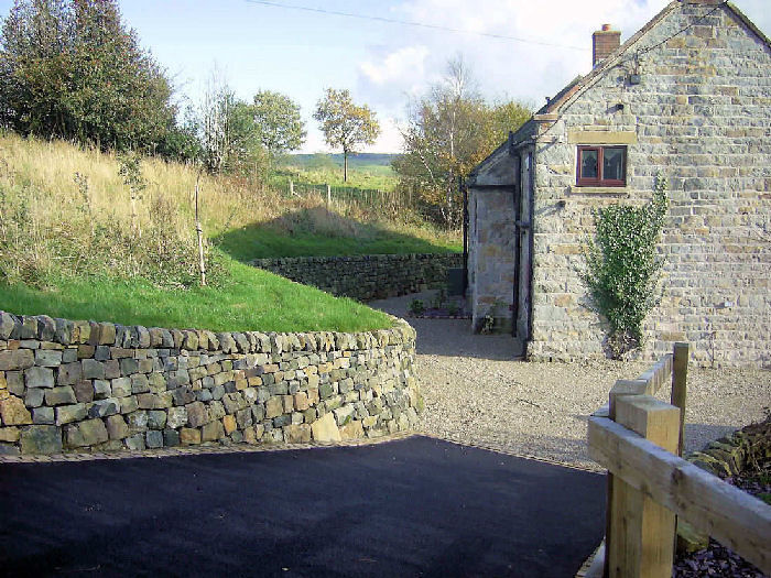 Completed walling and repointing
