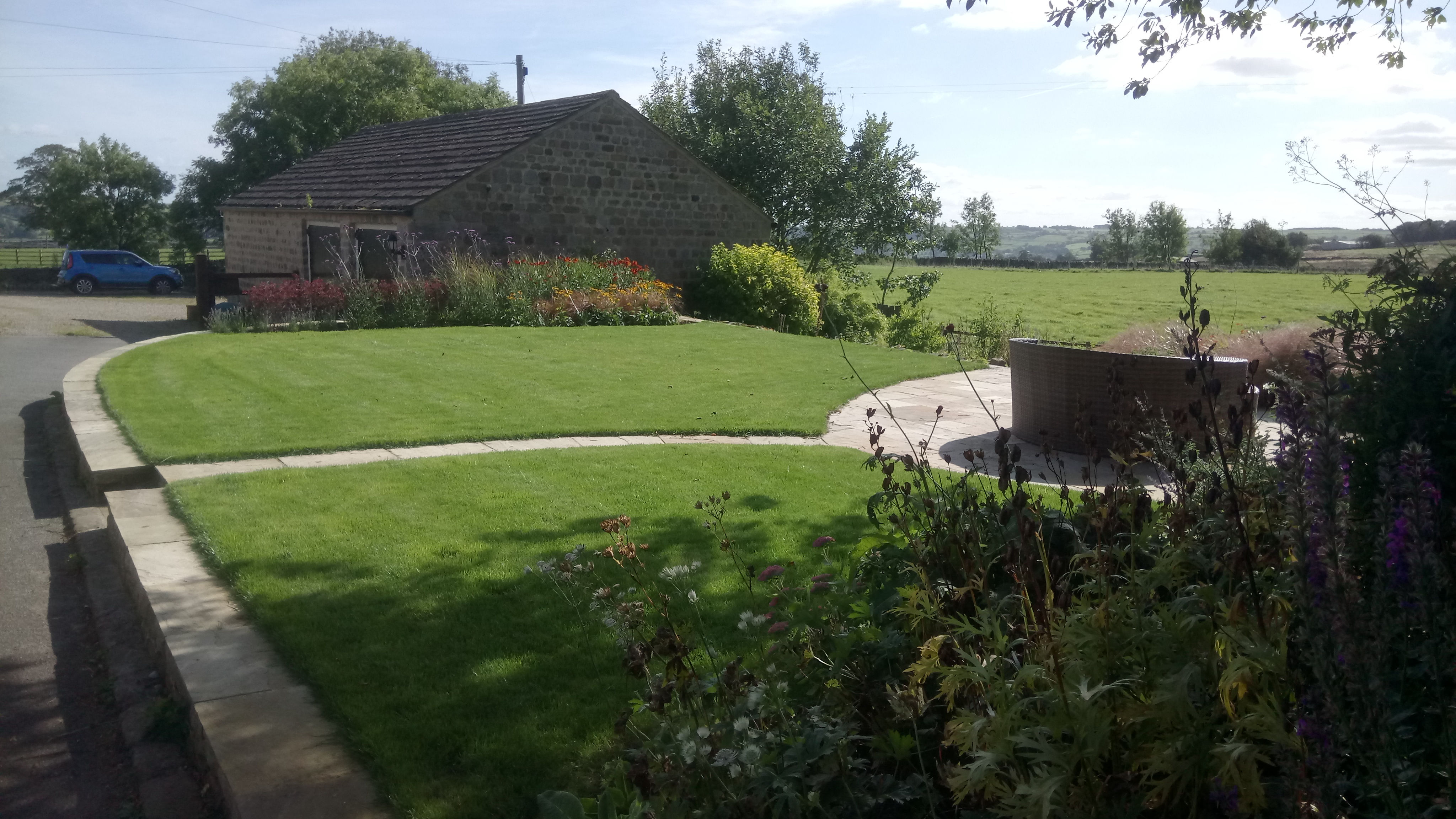 New lawn and border